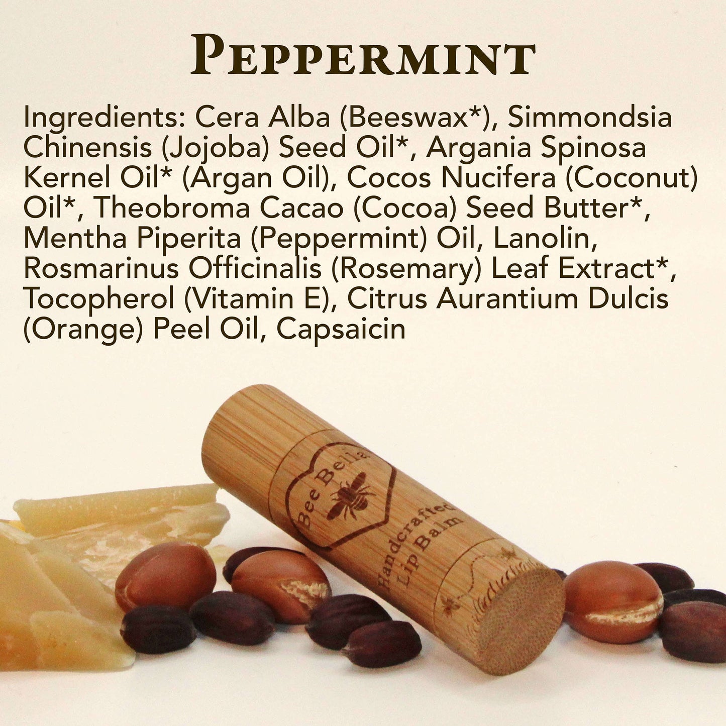 Peppermint Lip Balm: 6g/.21oz