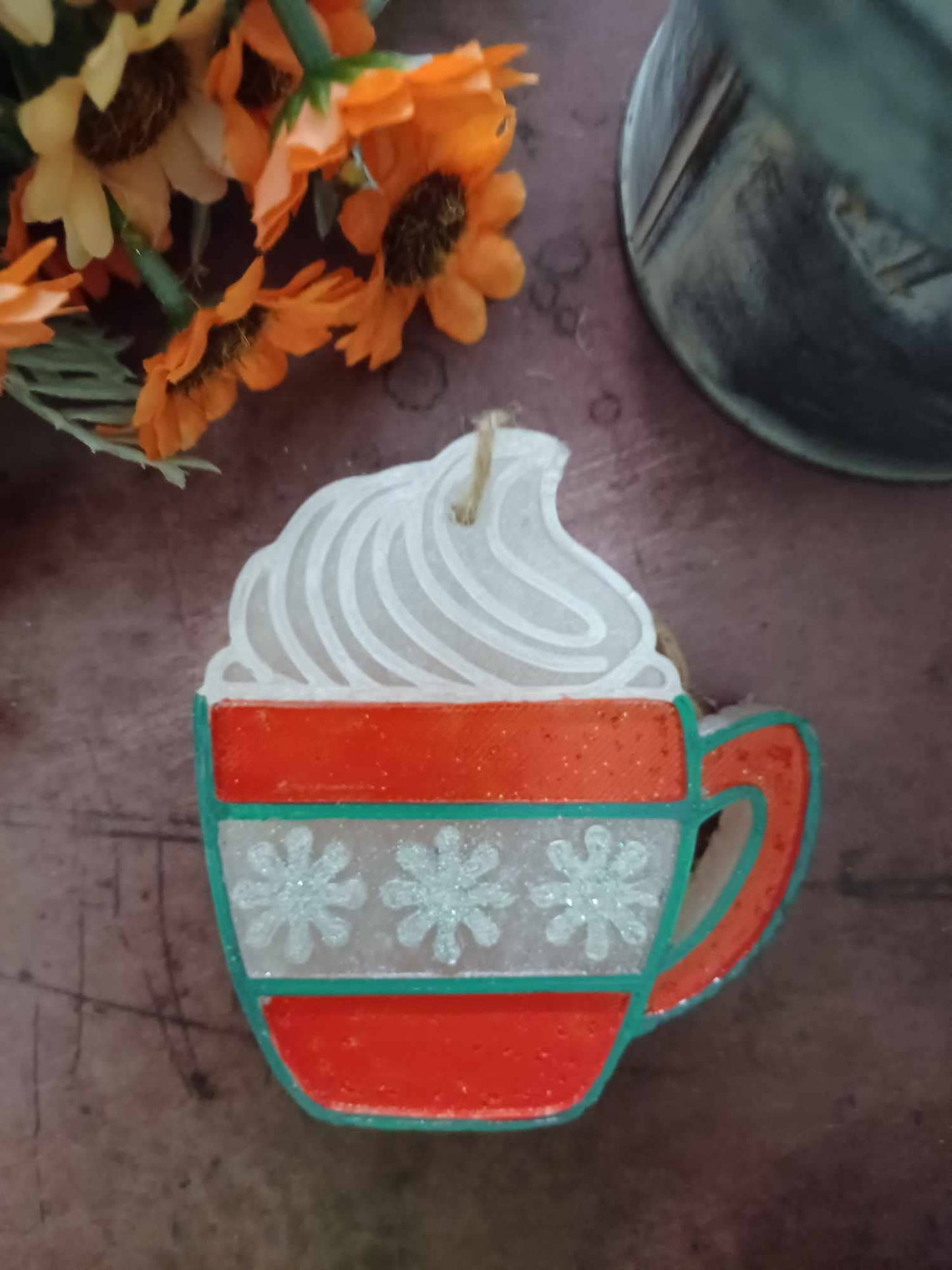 Snowflake Coffee Cup Freshie