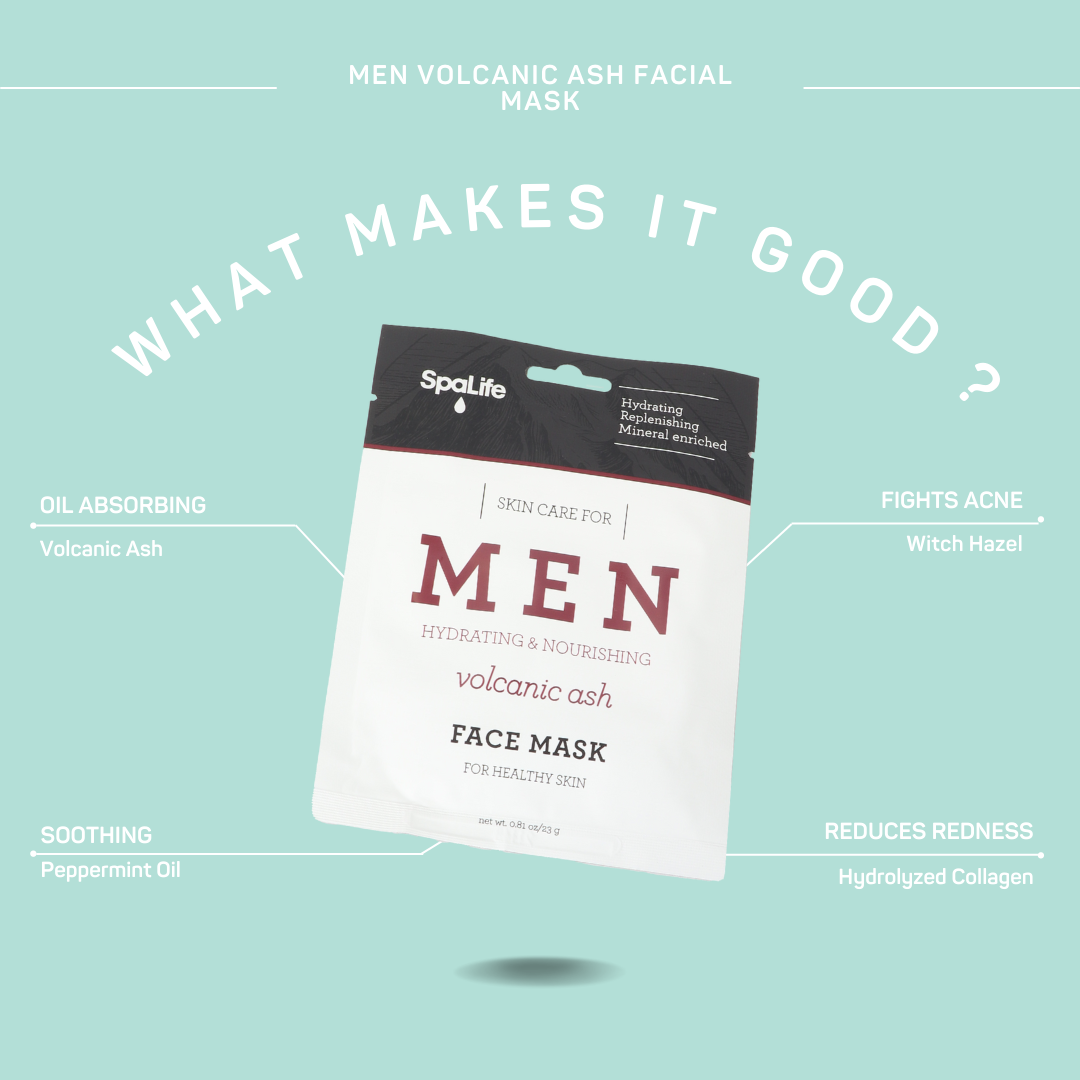 Men's Volcanic Ash Facial Mask: Single