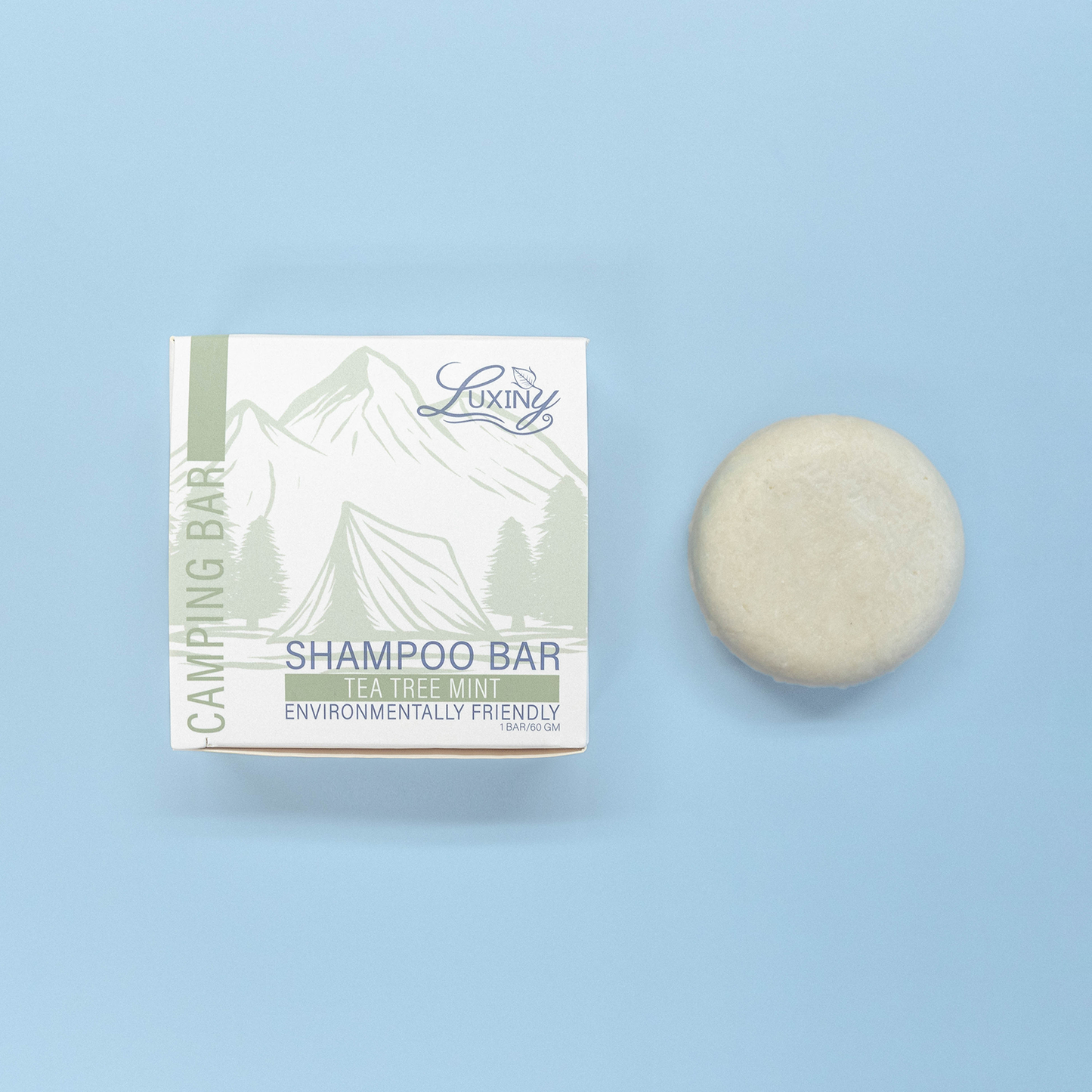 Solid Shampoo Bar Tea Tree Mint - Camping Bar - Plastic-Free