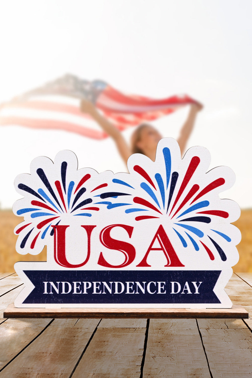 Independence Day Plywood Decor Ornament