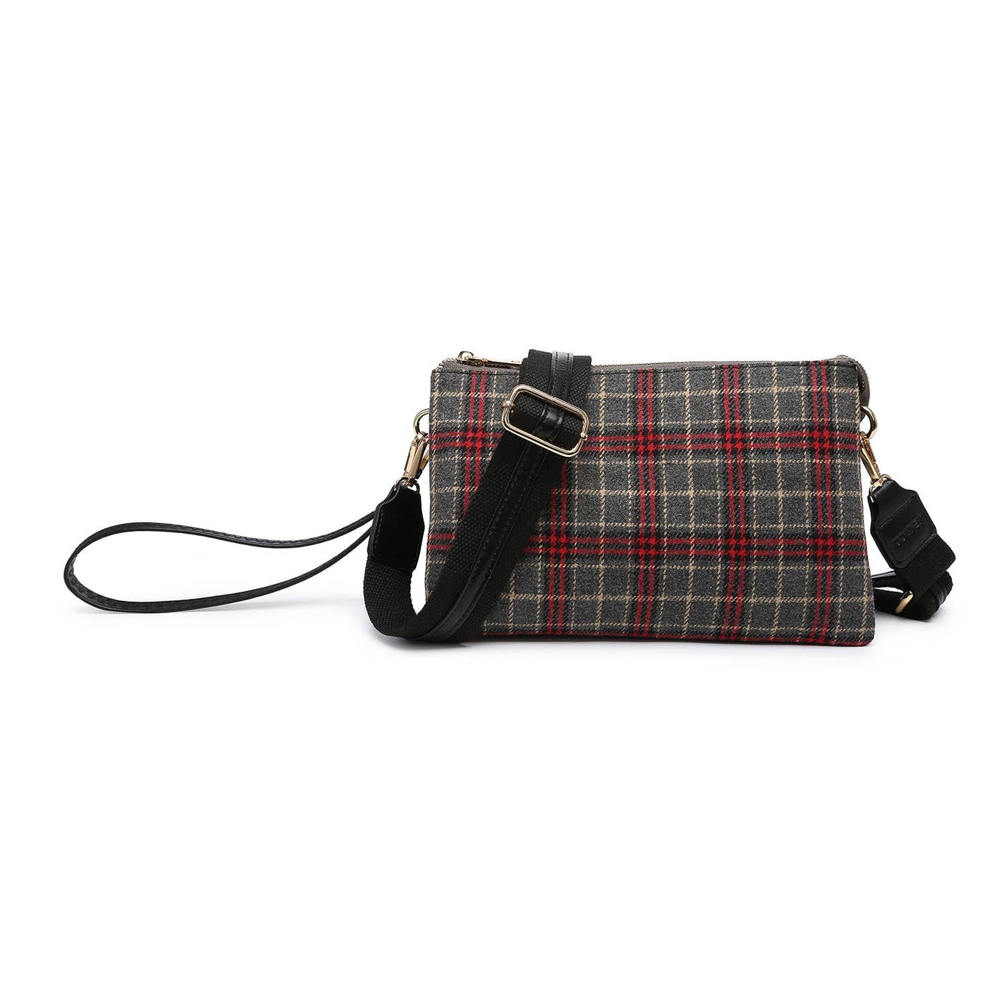 M2056PLD Izzy Plaid Crossbody w/ Guitar Strap