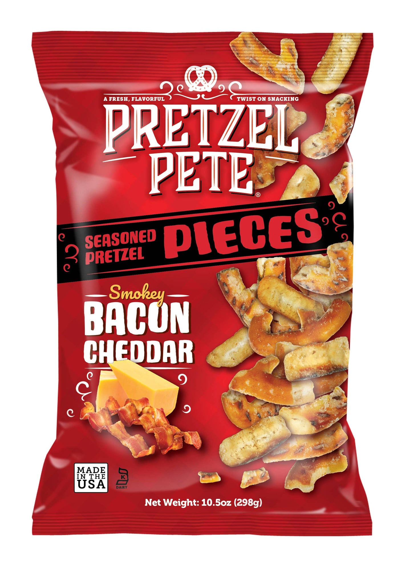Smokey Bacon Cheddar Pretzel Pieces 9oz