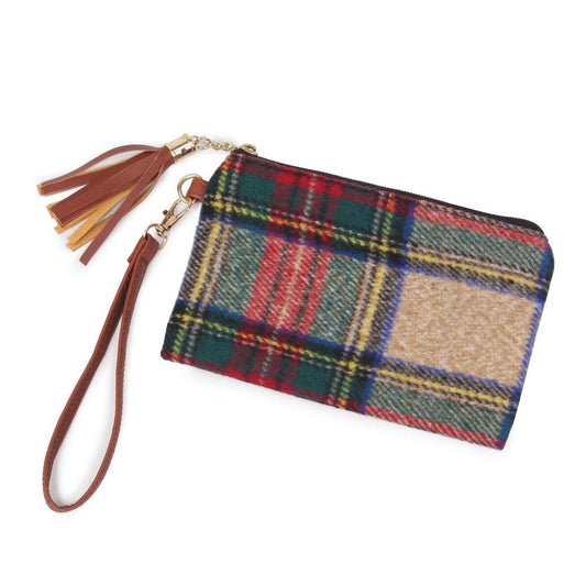 Plaid Wristlet