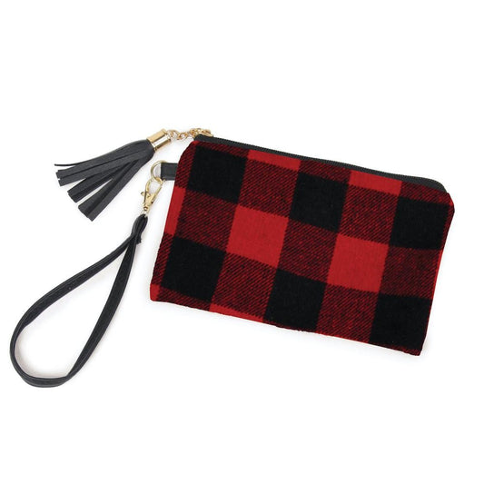 Plaid Wristlet