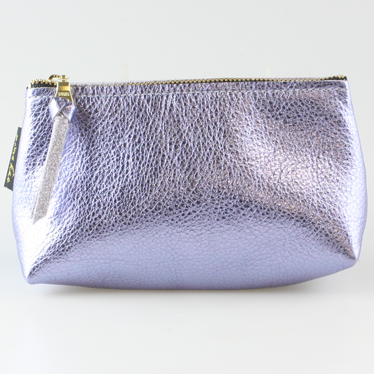 Metallic Makeup Clutch: Lilac