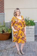 Taylor Dress - Mustard Floral