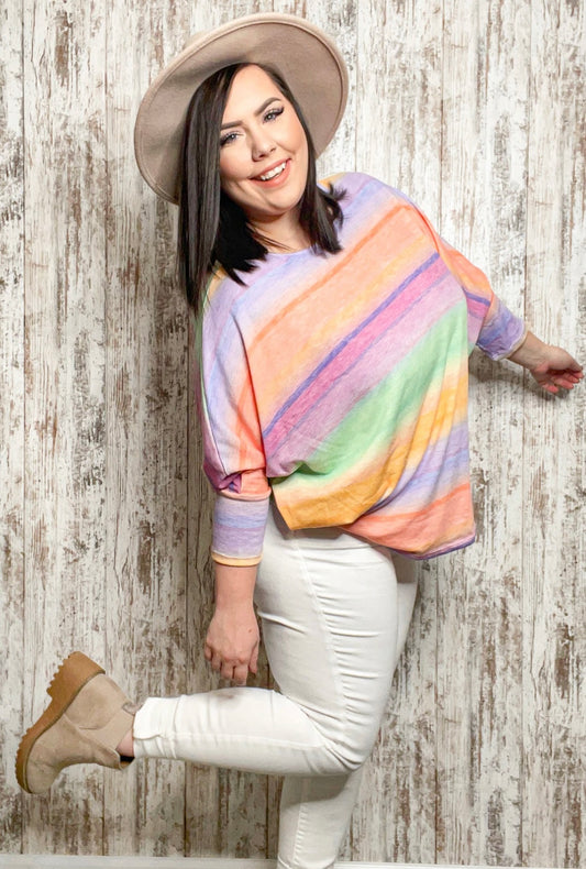 Pastel Stripes Doleman Top