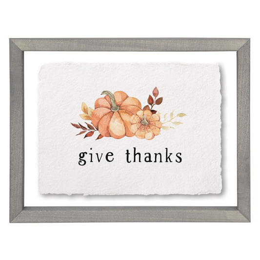 Give Thanks - Floating Frame Art