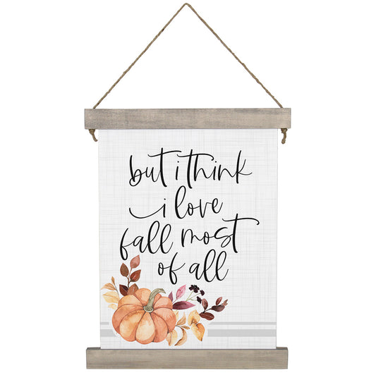 I Love Fall Most Hanging Canvas Mini