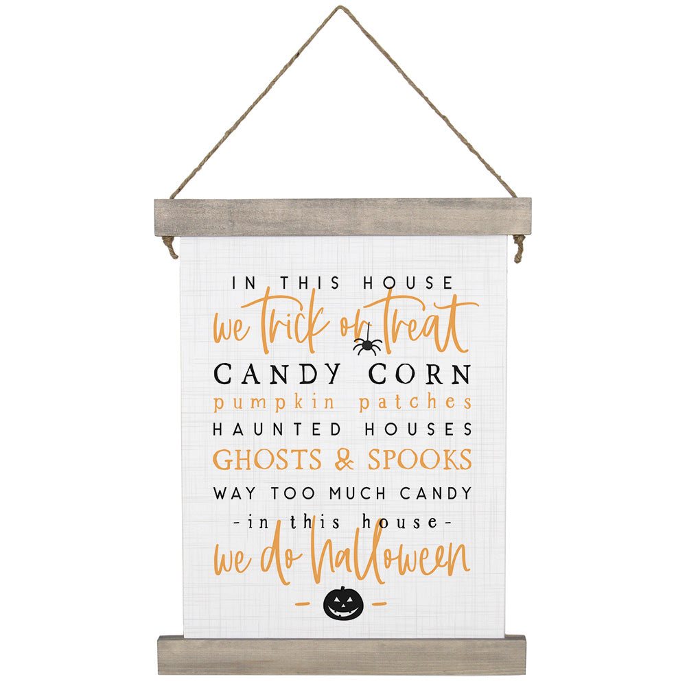 In this House Halloween Hanging Canvas Mini