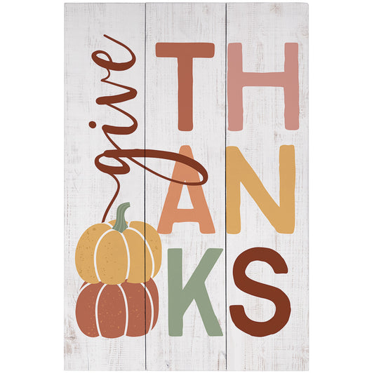 Give Thanks Colorful Rustic Pallet