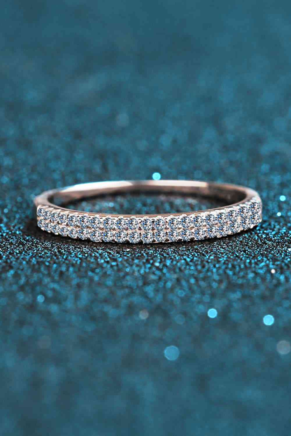 Moissanite 925 Sterling Silver Half-Eternity Ring