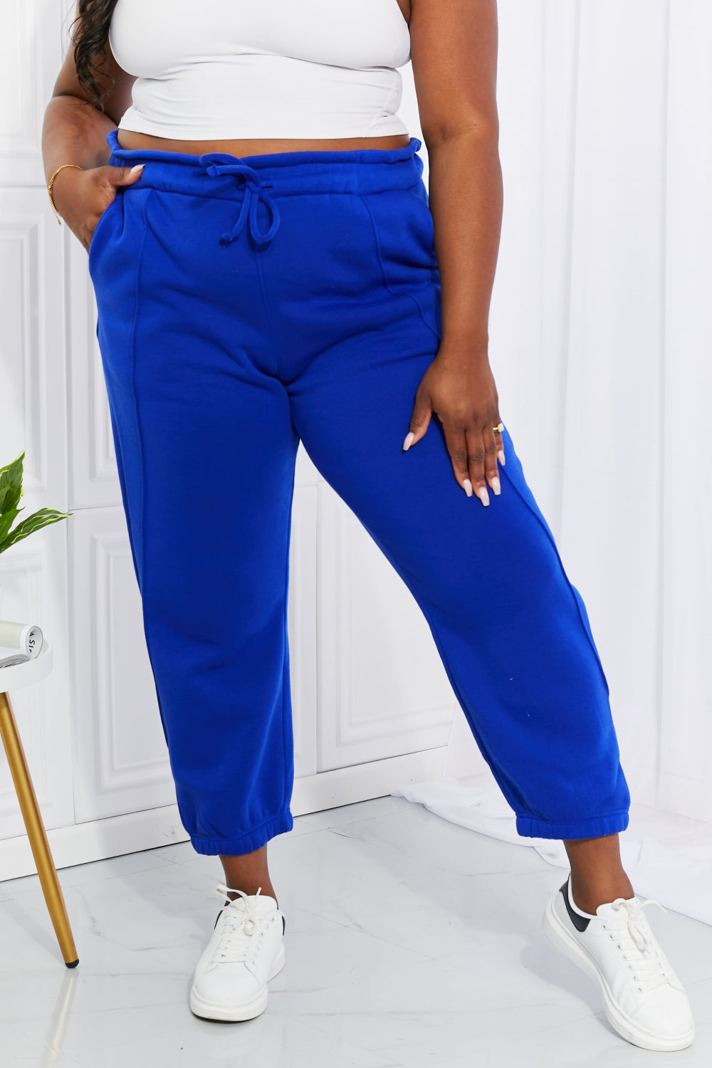 Zenana Full Size Can't Stop Me Paperbag Waist Joggers