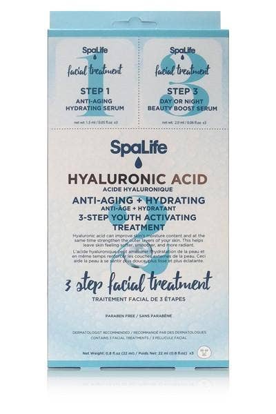 Three Step Facial Treatment with Hyaluronic Acid 3 Pack