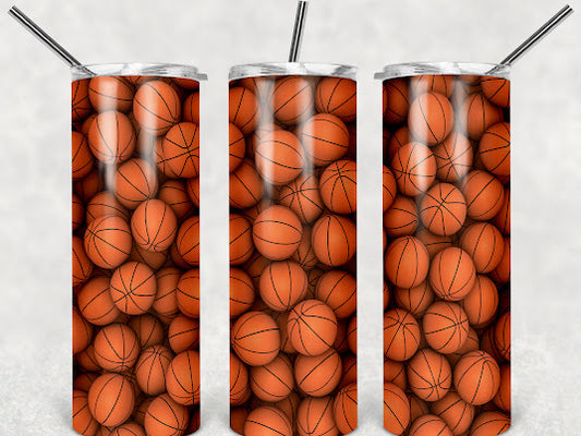 Skinny Tumbler Basketball