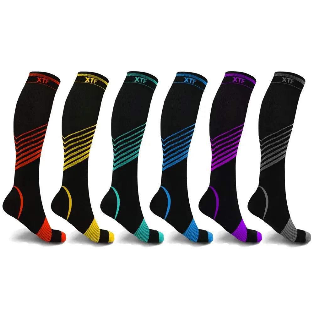 Preorder V-striped Knee High Compression Socks