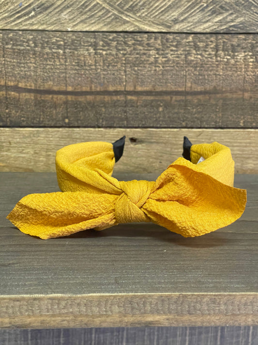 Mustard w/bow Headband