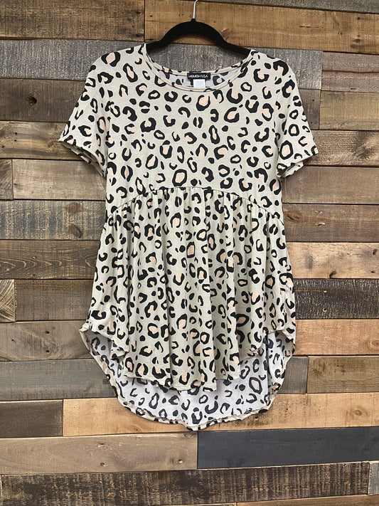 Leopard Babydoll Top