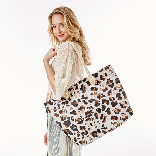 Leopard Beach Tote