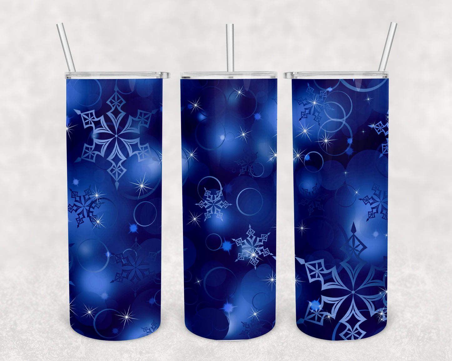 Skinny Tumbler Snowflakes