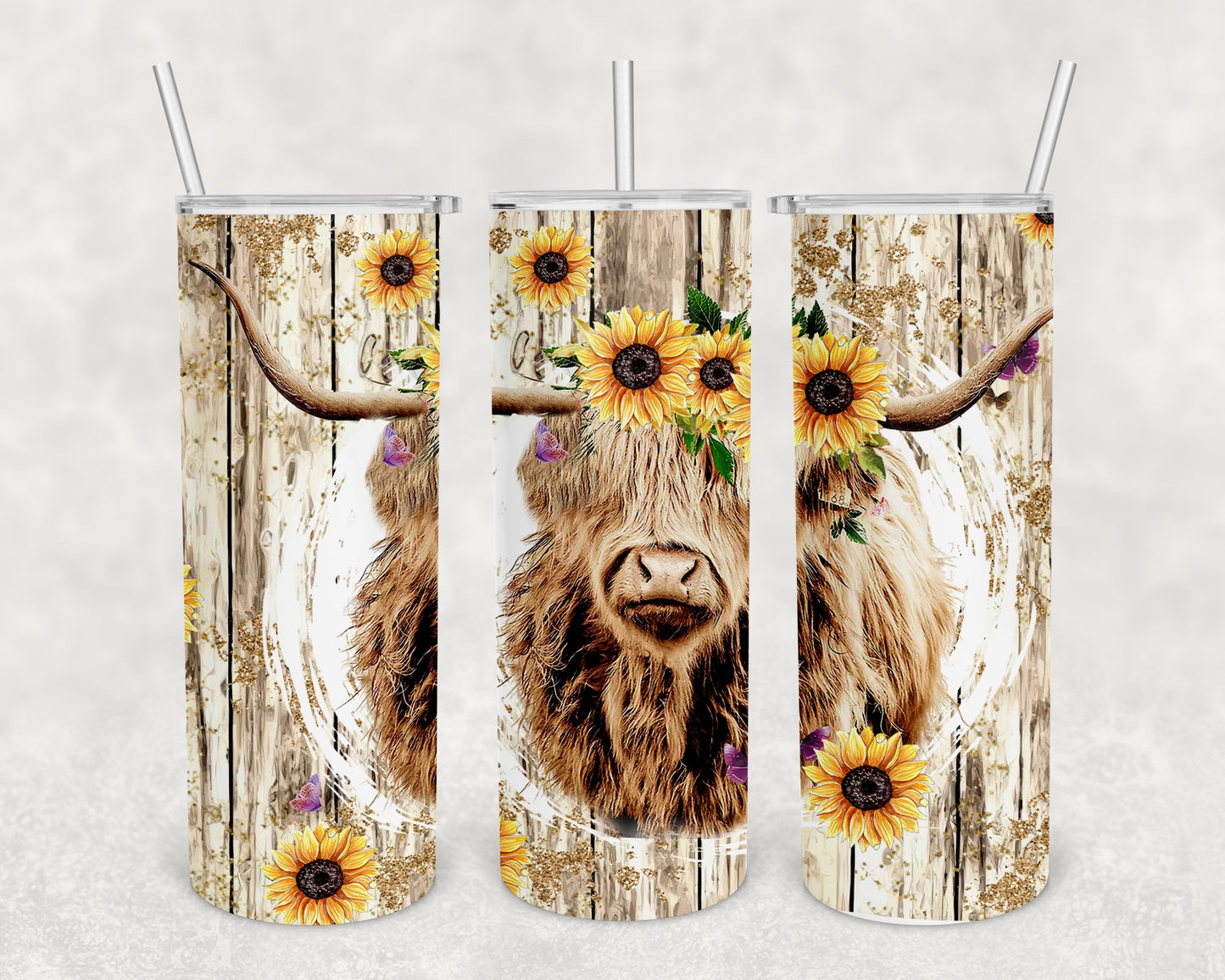 Skinny Tumbler Boho Cow