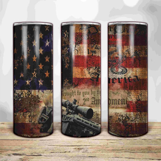 Skinny Tumbler Vintage Flag