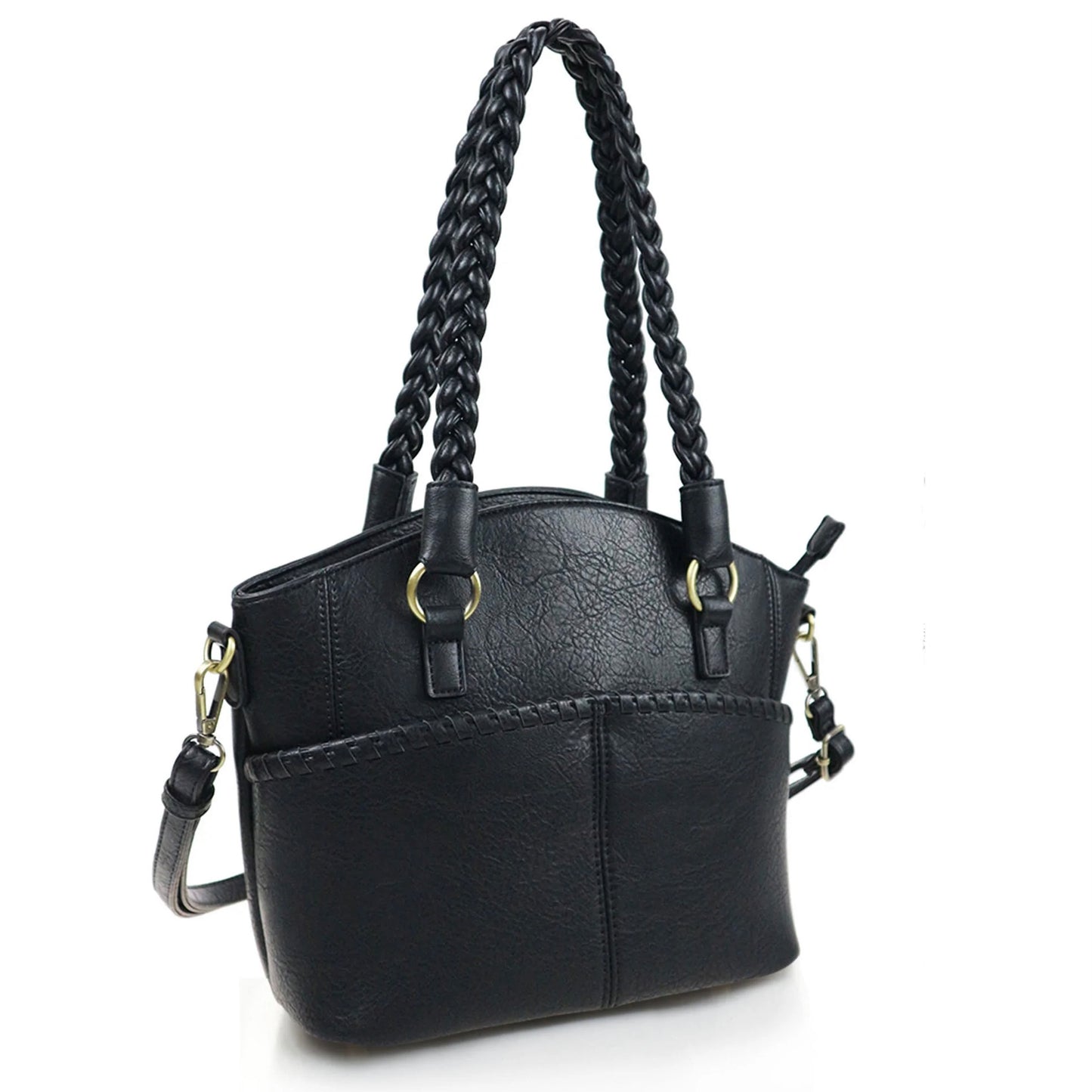 Concealed Carry Shoulder Bag Double Handled Front Pocket Purse